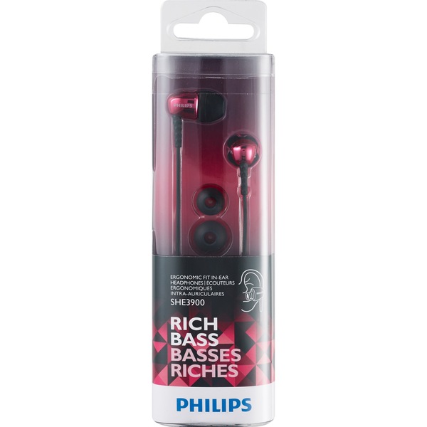 Philips Rich Bass In-Ear Headphones, Pink