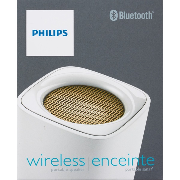Philips Portable Bluetooth Speaker, White