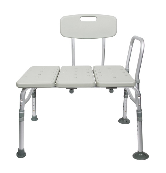 McKesson Knocked Down Bath Transfer Bench, 26 Inch Seat Width, 400 lbs. Weight Capacity, Beige