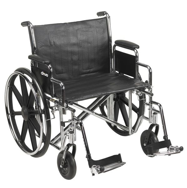 McKesson Bariatric Wheelchair 24 Inch Seat Width 450 lbs. Weight Capacity
