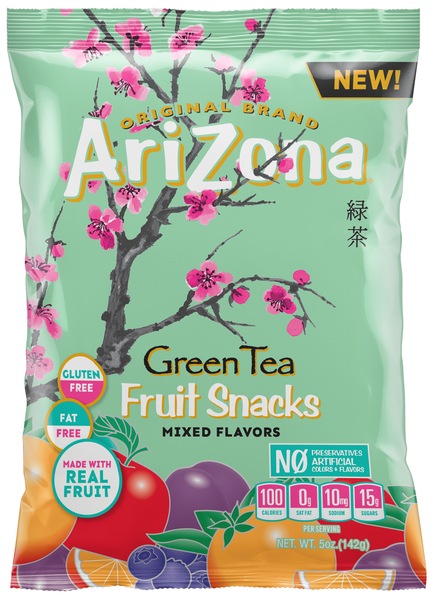 Arizona Green Tea Fruit Snacks, Mixed Flavors, 5 oz