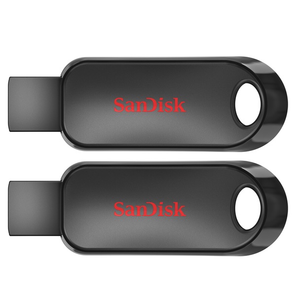 Cruzer Snap - Unidad de memoria flash USB, 32 GB, paquete de 2