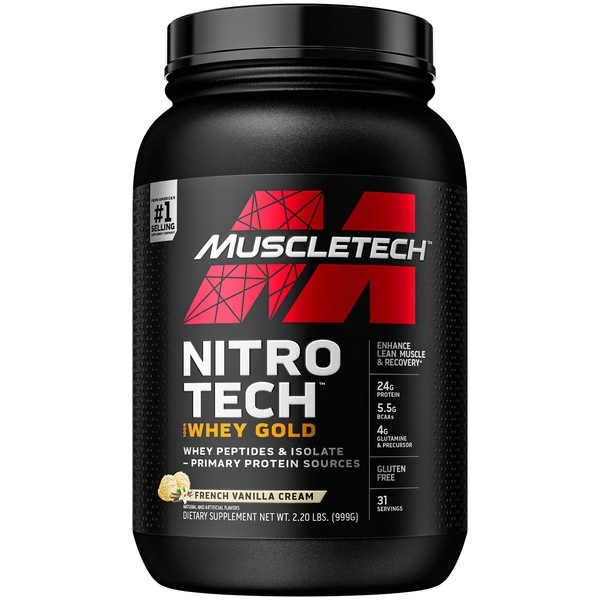 MuscleTech, Nitro-Tech Whey Gold - Suplemento de proteína, 31 porciones