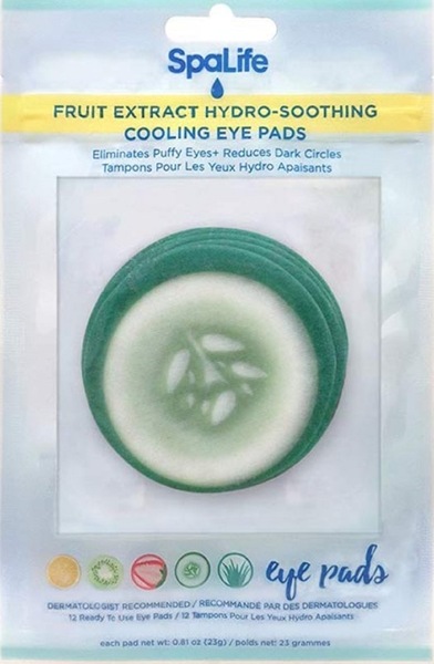 Spa Life Cucumber Soothing Spa Cooling Eye Pads, 4CT