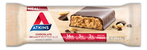 Atkins Chocolate Peanut Butter Protein Meal Bar, 2.11 OZ