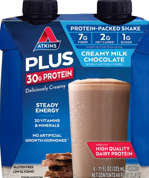 Atkins PLUS Protein 30g Shake, 4 PK