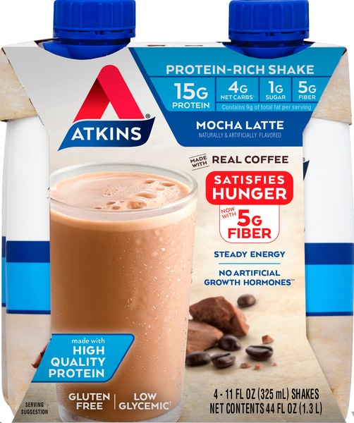 Atkins - Batido de proteínas, paquete de 4