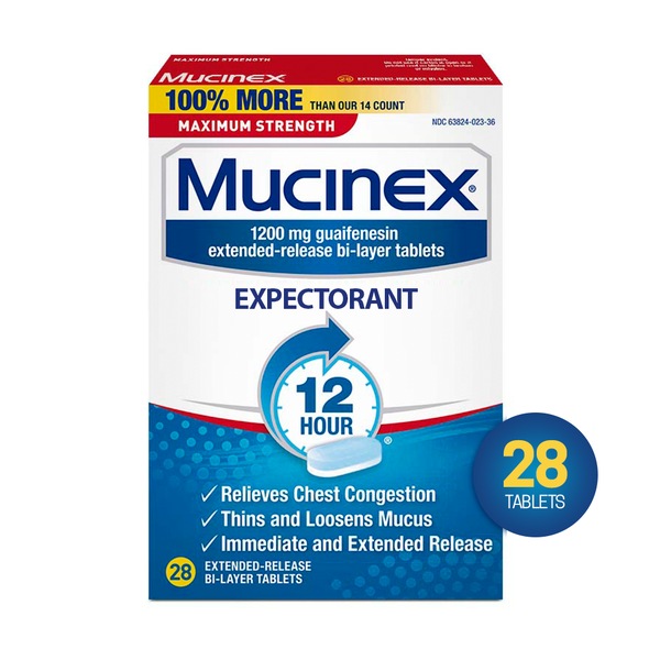 Mucinex Maximum Strength Chest Congestion Expectorant Tablets