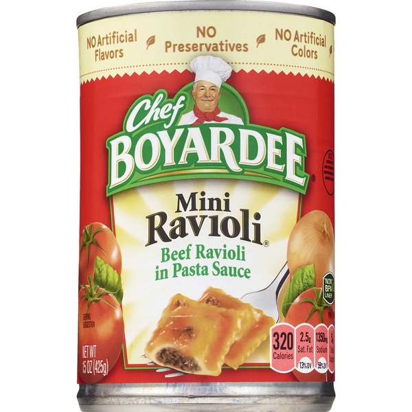 Chef Boyardee Mini Ravioli, Can, 15 oz