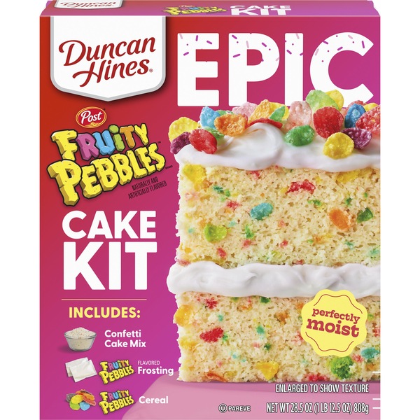 Duncan Hines Epic Fruity Pebbles Cake Kit, 28.5 OZ