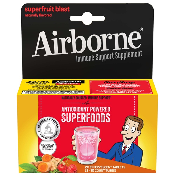 Airborne AntiOxidant Powered Superfoods, Superfruit blast, 20 CT