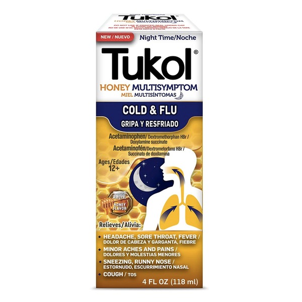 Tukol Honey Multi-Symptom Cold&Flu Night Time Relief Liquid