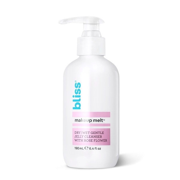 Bliss Makeup Melt Cleanser - Limpiador en gel para usar seco/húmedo, con Rose Flower