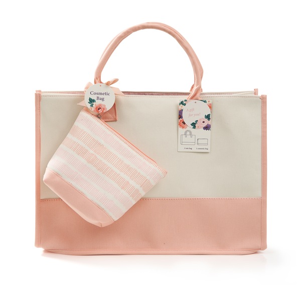 Mother's Day Book Tote Set, Peach