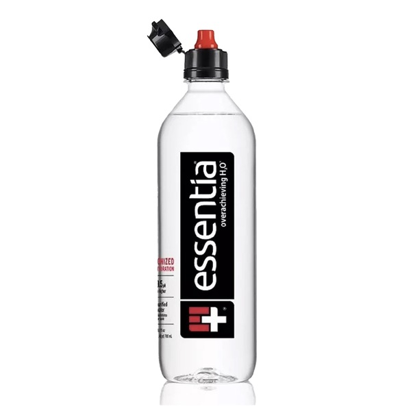 Essentia Ionized Purified Water+ Electrolytes 9.5+pH, Sport Cap, 23.4 oz