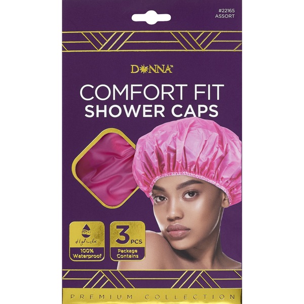 Donna Comfort Fit Shower Caps