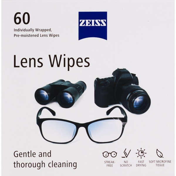 Zeiss Lens Wipes, 60 CT