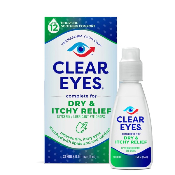 Clear Eyes Advanced Dry & Itchy Relief Eye Drops, 0.5 fl oz