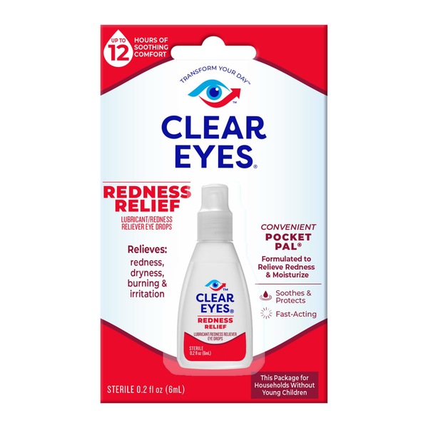 Clear Eyes Redness Relief Lubricant Eye Drops, 0.5 fl oz