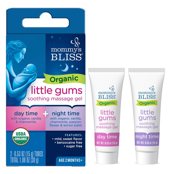 Mommy's Bliss Organic Little Gums Organic Soothing Massage Gel, 2 CT