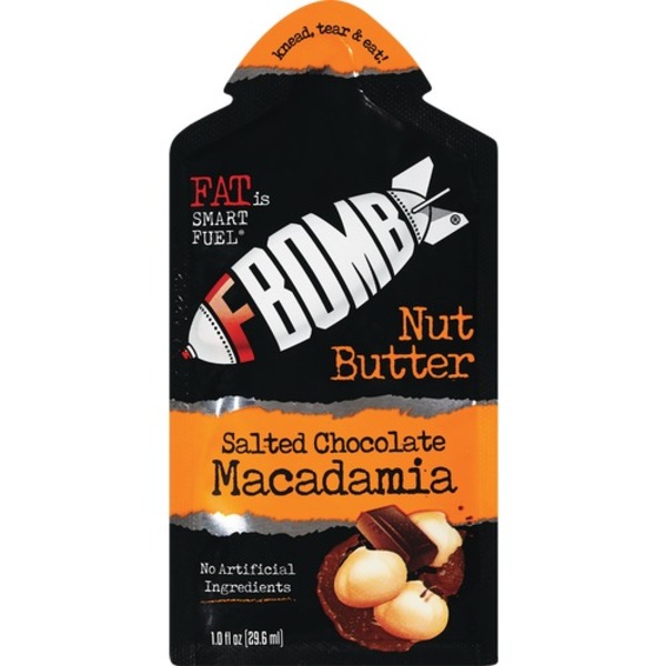FBOMB - Mantequilla de frutos secos, Salted Chocolate Macadamia, 1 oz
