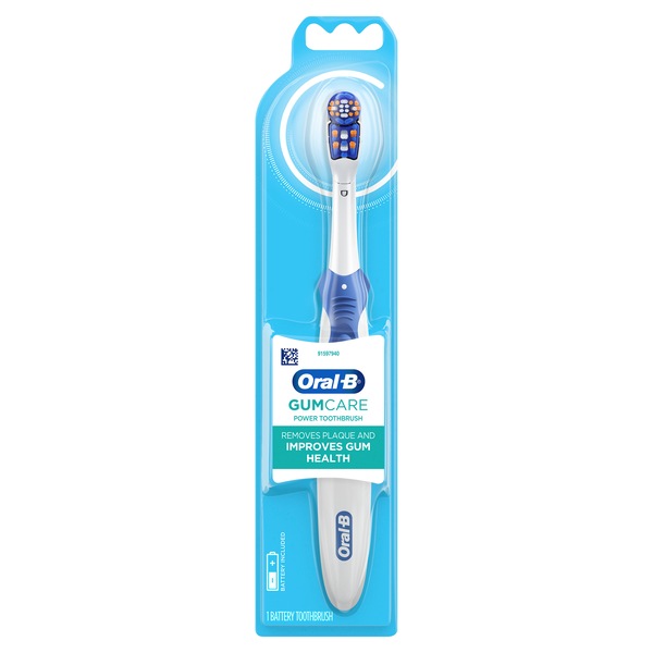 Oral-B Battery Powered Toothbrush Gum Care, 1 Count, Colors May Vary