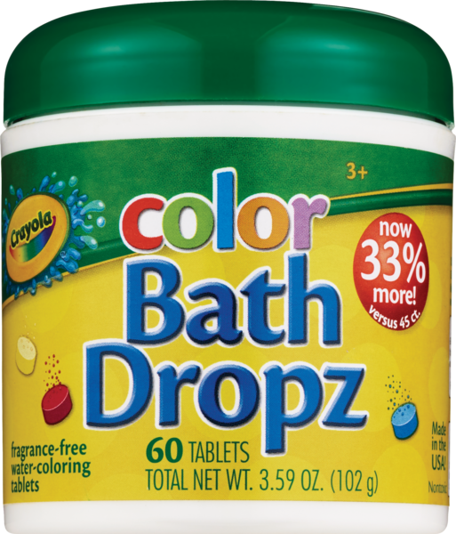 Crayola Color Bath Dropz, 60 Tablets