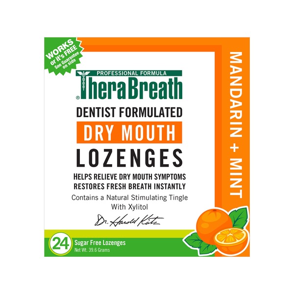 TheraBreath Dry Mouth Lozenges, Mandarin Mint