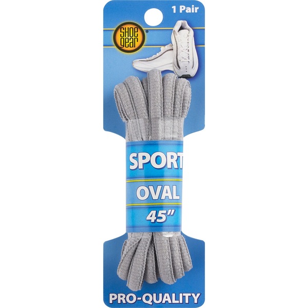 Shoe Gear Sport Oval 45 Inches Laces Gray