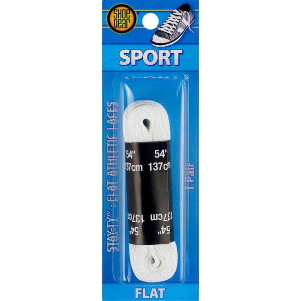 Shoe Gear Flat Athletic Laces 54 Inches White