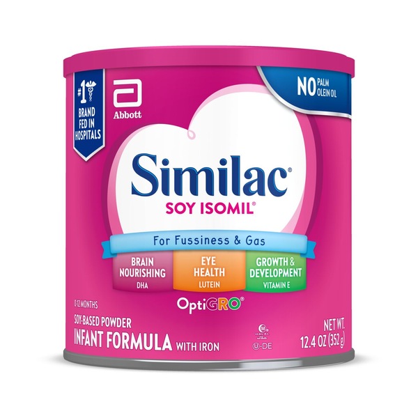 Similac Soy Isomil For Fussiness and Gas Infant Formula with Iron Powder