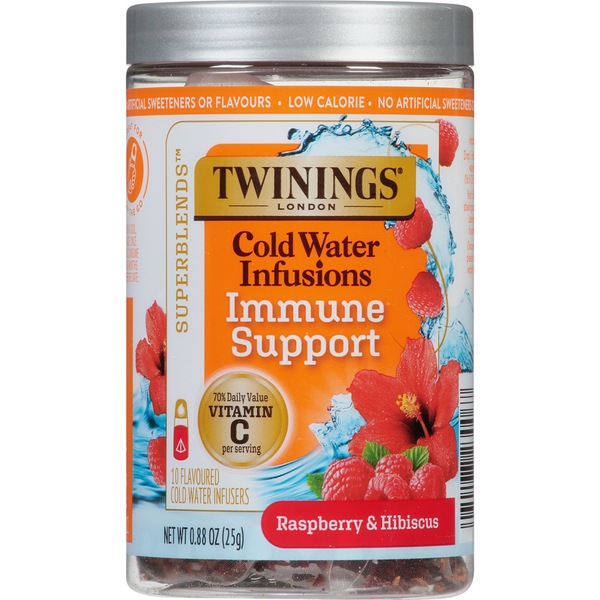 Twinings Superblends Immune Support Raspberry & Hibiscus Flavoured Infusers, 10 CT