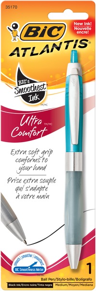 BIC Atlantis Ultra Comfort Pen, Black Ink