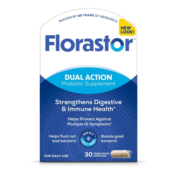 Florastor Daily Probiotic Supplement Vegetarian Capsules