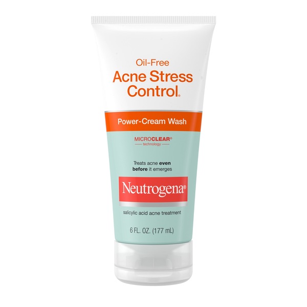 Neutrogena Oil-Free Acne Stress Control Power-Cream Wash, 6 OZ