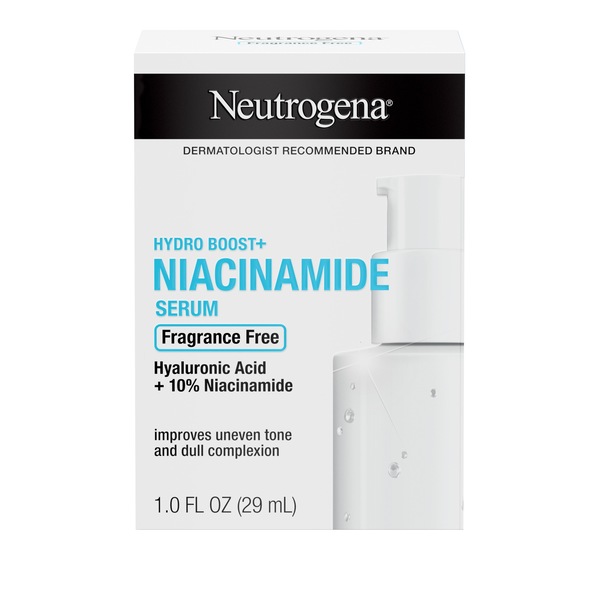 Neutrogena Hydro Boost+ Niacinamide Fragrance-Free Face Serum, 1 OZ