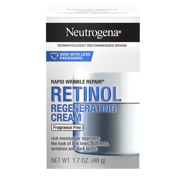 Neutrogena Rapid Wrinkle Repair - Crema facial con ácido hialurónico y retinol, 1.7 oz