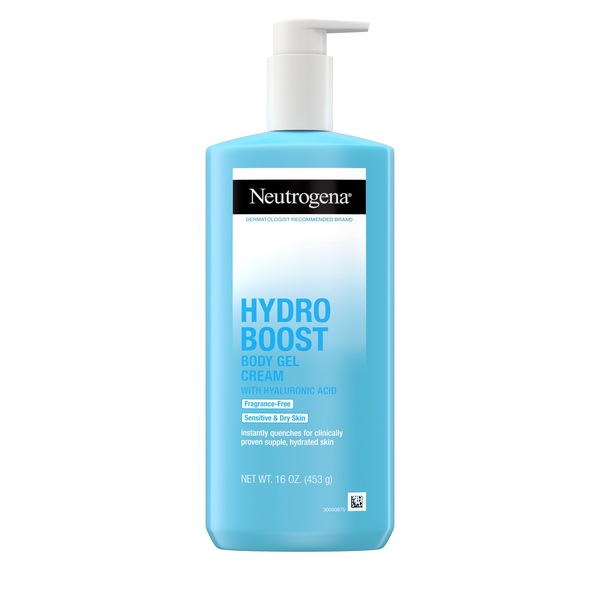 Neutrogena Hydro Boost Hyaluronic Acid Body Gel Cream, Fragrance-Free, 16 OZ