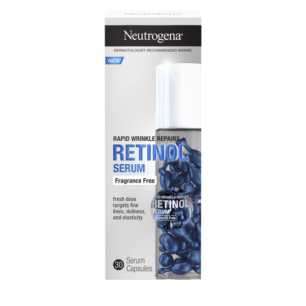 Neutrogena Rapid Wrinkle Repair Retinol Face Serum Capsules, 30CT