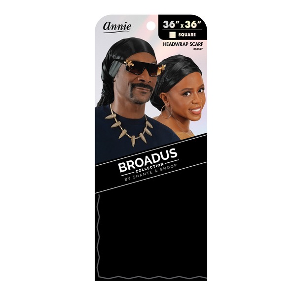 Broadus Collection Headwrap Scarf, Black