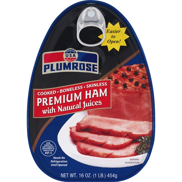 Plumrose Premium Ham (Water Added), 16 oz