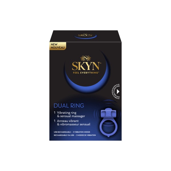 SKYN Dual Ring, Vibrating Ring and Sensual Massager, Purple