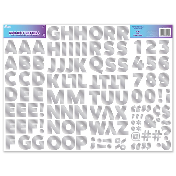 Royal Brites Holographic Foil Project Letters & Numbers Stickers, 2 in, 115 CT