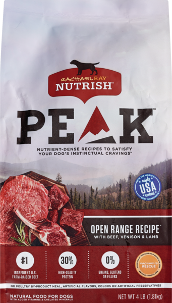 Rachael Ray Nutrish Peak Natural Food For Dogs, Open Range Recipe 64 OZ