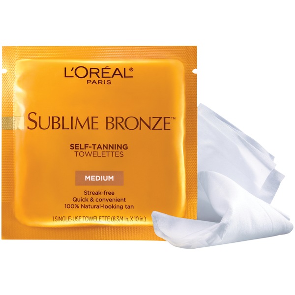L'Oreal Paris Sublime Bronze Self-tanning Towelettes, Medium Natural Tan