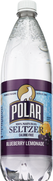 Polar Seltzer Blueberry Lemonade Sparkling Water, 1L Bottle