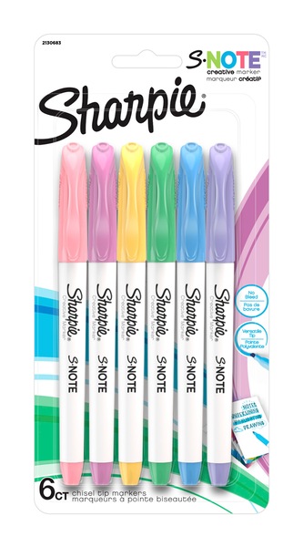 Sharpie S-Note Creative Markers, 6 CT