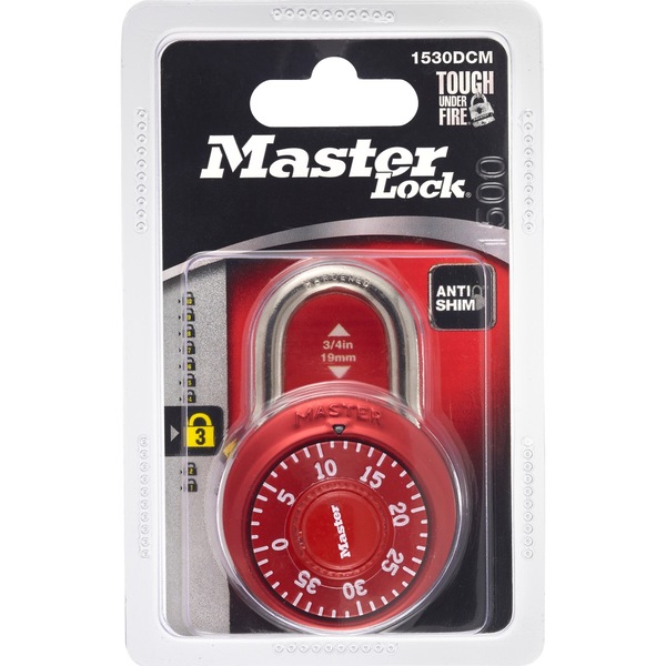 Master Lock Combination Padlock, Assorted Colors