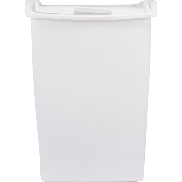 Rubbermaid Dual Action Wastbasket, White