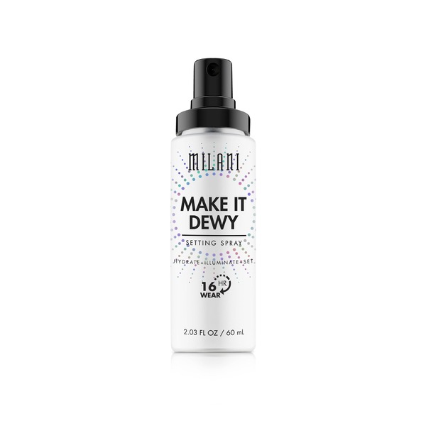 Milani Make It Dewy Hydrate + Illuminate + Set - Spray fijador, 2.03 oz